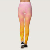 Gouden Bloemblad Luchtspiegeling Leggings (Achterkant)