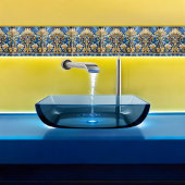 Gouden Bloemblad Ontwerp Tegeltje