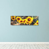 Gouden bloemboeket canvasprint canvas afdruk (Insitu (Houten vloer))