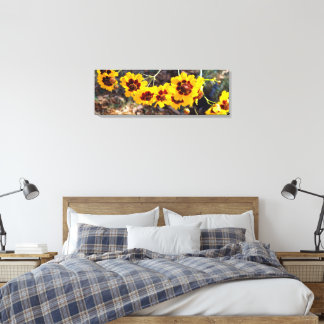 Gouden bloemboeket canvasprint canvas afdruk