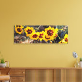 Gouden bloemboeket canvasprint canvas afdruk (Insitu (Woonkamer))