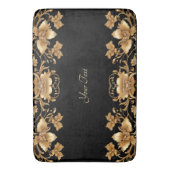 Gouden Bloemen Badmat (Voorkant Verticaal)