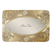 Gouden Bloemen Badmat (Voorkant)