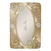 Gouden  Bloemen Badmat (Voorkant Verticaal)