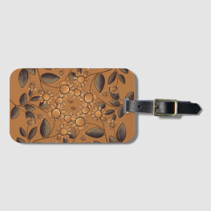 Gouden Bloemen Bagagelabel