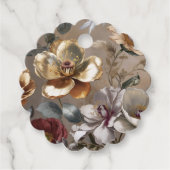 Gouden bloemen bedankjes labels (Voorkant)