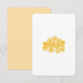 Gouden Bloemen Bedankkaart (Voorkant / Achterkant)