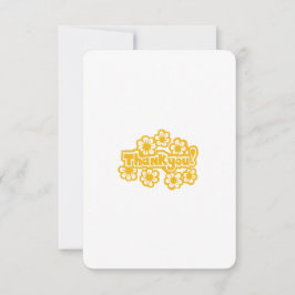 Gouden Bloemen Bedankkaart