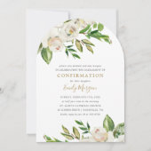 Gouden Bloemen Bevestiging Uitnodiging (Voorkant)