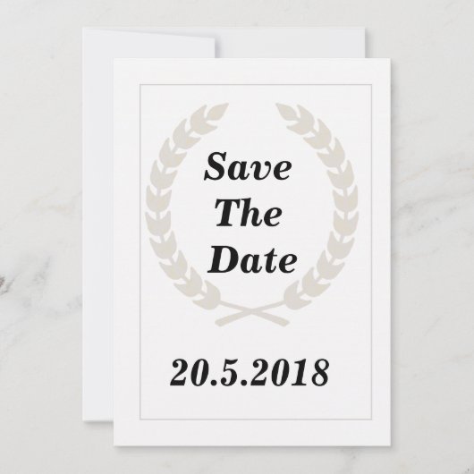 gouden Bloemen Bewaar de datum Save The Date (Voorkant)