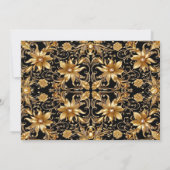 Gouden Bloemen Bewaar de datum Save The Date (Achterkant)