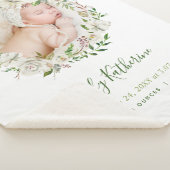 Gouden Bloemen Bloemen Bloemen Krans Baby Foto Geb Sherpa Deken (3/4)