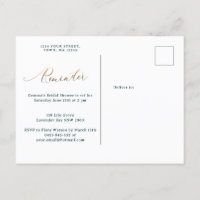 Gouden Bloemen Bosgroen herinnering RSVP