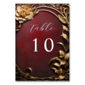 gouden bloemen bruiloft kaart (Voorkant)