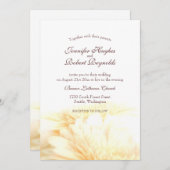 Gouden Bloemen bruiloft Kaart (Voorkant / Achterkant)