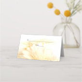 Gouden Bloemen bruiloft Plaatskaartje (Voorkant)