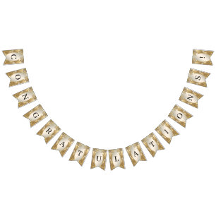 Gouden Bloemen Bunting Flag Vlaggetjes