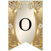 Gouden  Bloemen Bunting Flag Vlaggetjes (Tweede vlag)