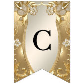 Gouden  Bloemen Bunting Flag Vlaggetjes (Eerste vlag)