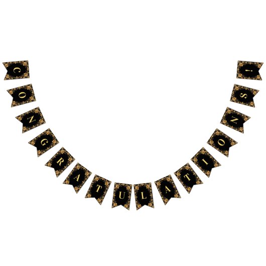 Gouden Bloemen Bunting vlag Vlaggetjes (Alle)