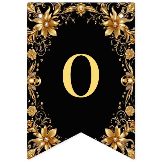 Gouden Bloemen Bunting vlag Vlaggetjes (Tweede vlag)