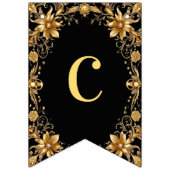 Gouden Bloemen Bunting vlag Vlaggetjes (Eerste vlag)