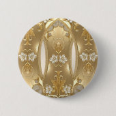 Gouden Bloemen Button (Voorkant)
