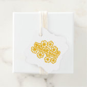 Gouden Bloemen Dank je! Bedankjes Labels (In situ)