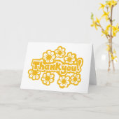 Gouden Bloemen Dank je ! Kaart (Gele Bloem)