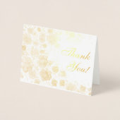 Gouden Bloemen Dank je wel Folie Kaarten (Voorkant)