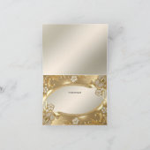 Gouden Bloemen Dank u kaart (Binnen)