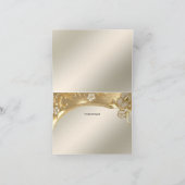 Gouden  Bloemen Dank u kaart (Binnen)