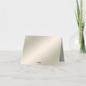 Gouden  Bloemen Dank u kaart (Achterkant)