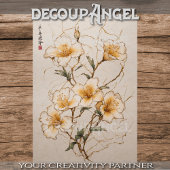 Gouden bloemen - Decoupage - Tissuepapier