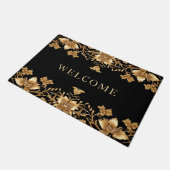 Gouden Bloemen Deurmat (Schuin)
