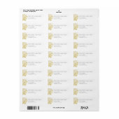 Gouden Bloemen Elegante Bruiloft Retouradres Label (Full Sheet)
