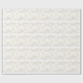 Gouden bloemen en sterrenstof cadeaupapier (Vlak)