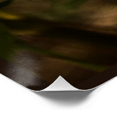 Gouden bloemen en vlinder perfect poster (Hoek)