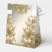 Gouden Bloemen Favor Box Bedankdoosjes (Achterkant)