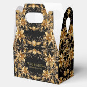 Gouden Bloemen Favor Box Bedankdoosjes (Geopend)