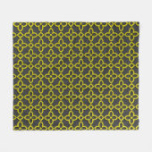 Gouden bloemen fleece deken (Voorkant (Horizontaal))