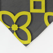 Gouden bloemen fleece deken (Hoek)