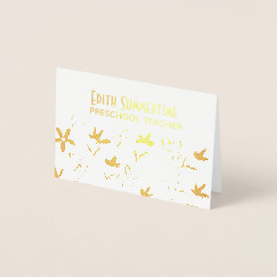Gouden bloemen folie kaarten