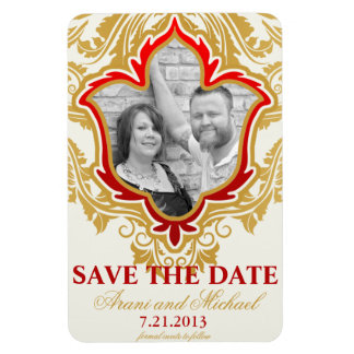 Gouden Bloemen Foto Save the Date Magnets Magneet