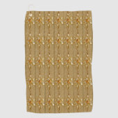 Gouden  Bloemen Golfhanddoek (Voorkant)