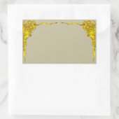  Gouden Bloemen Grenslabel Sticker (Tas)