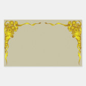  Gouden Bloemen Grenslabel Sticker (Voorkant)