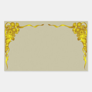  Gouden Bloemen Grenslabel Sticker