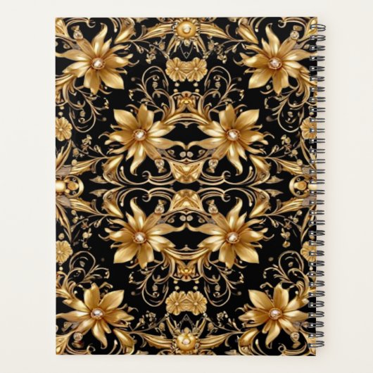 Gouden Bloemen Huwelijksplanner Planner (Achterkant)