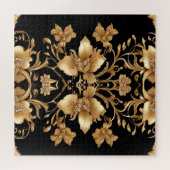 Gouden Bloemen Jigsaw Puzzel (Horizontaal)